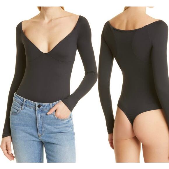 ALIX NYC JULES BOAT NECK LONG SLEEVE BODYSUIT NWT SIZE LARGE - Picture 1 of 6